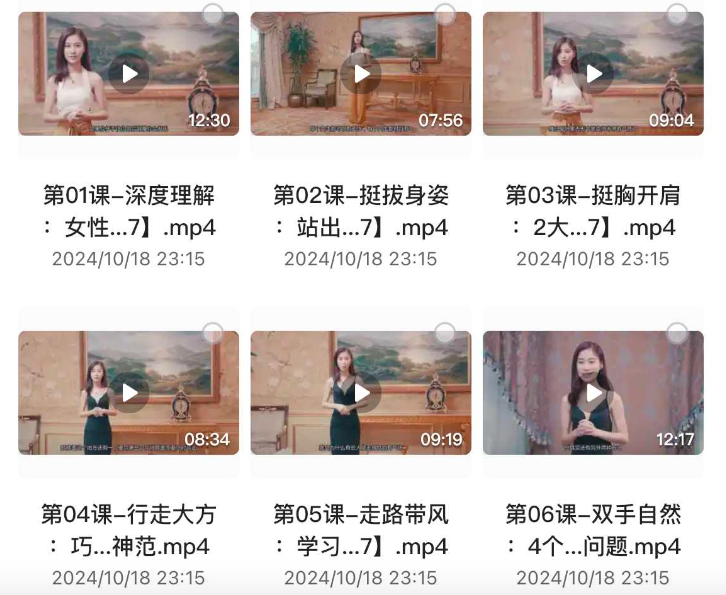 在小红书花了499买来的小姐姐变美课程合集，需要变美的姐妹们速来！