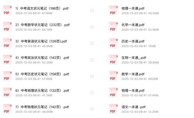 小红书上卖198一份，小初高名校全套知识总结笔记 ( 含状元笔记 + 内部资料 )
